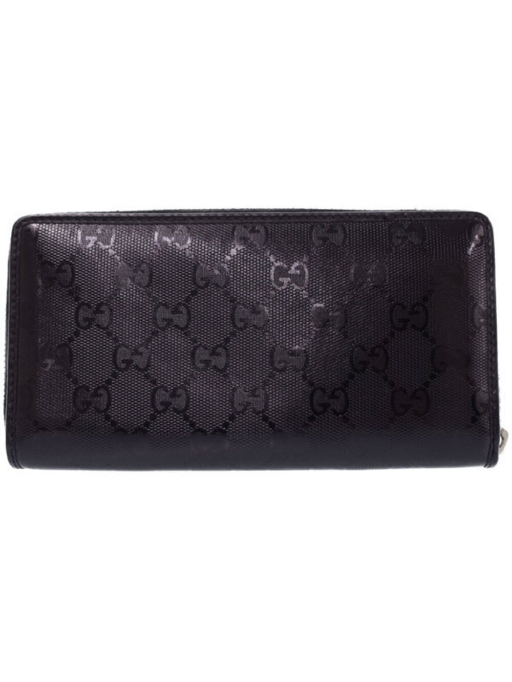 Gucci Wallet Imprime Round Zipper GG Long Black
